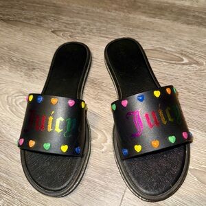 Juicy Couture Rainbow Heart Sandals
